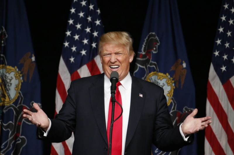 Kandidát na prezidenta USA Donald Trump.