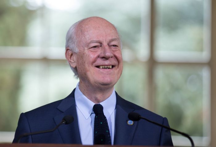 Zvláštní vyslanec OSN pro Sýrii Staffan de Mistura.