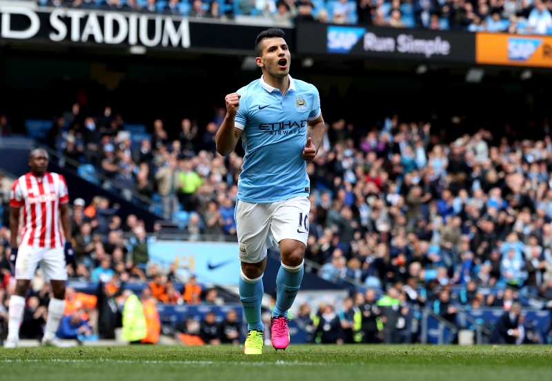 Argentinský útočník Sergio Agüero.