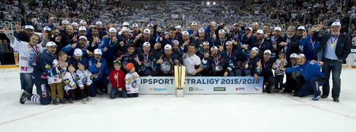 Mistři extraligy z roku 2016: Bílí Tygři Liberec.