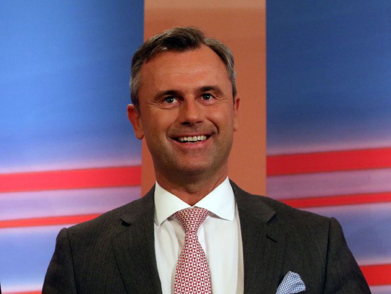 Kandidát na rakouského prezidenta Norbert Hofer.