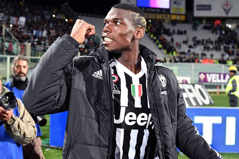 Hvězda Juventusu Turín Paul Pogba. 