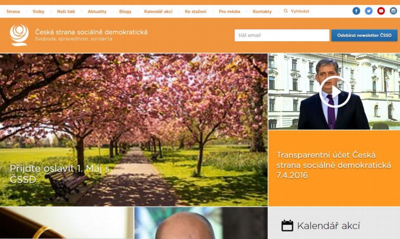 Web ČSSD.