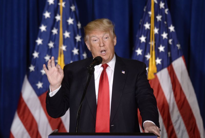 Kandidát na prezidenta USA Donald Trump.