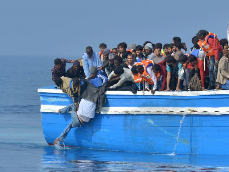 Záchrana libyjských migrantů (ilustrační foto). 