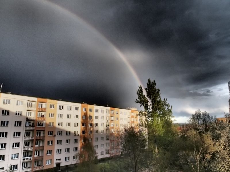 Panelový dům v Praze-Malešicích. Panelový dům v Praze-Malešicích.