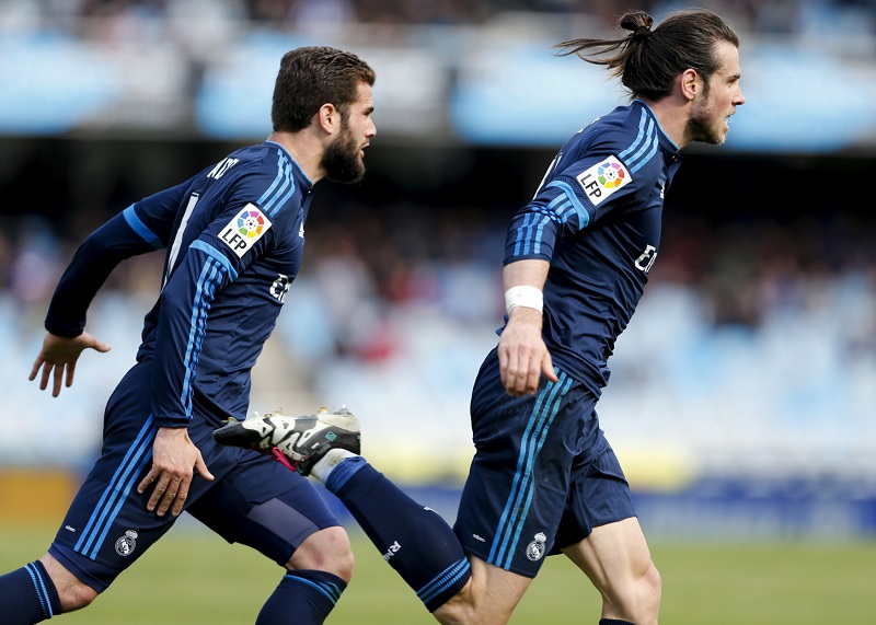 Radující se Gareth Bale. 