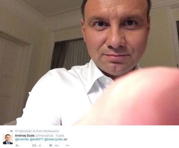 Selfie prezidenta Andrzeje Dudy. Selfie prezidenta Andrzeje Dudy.