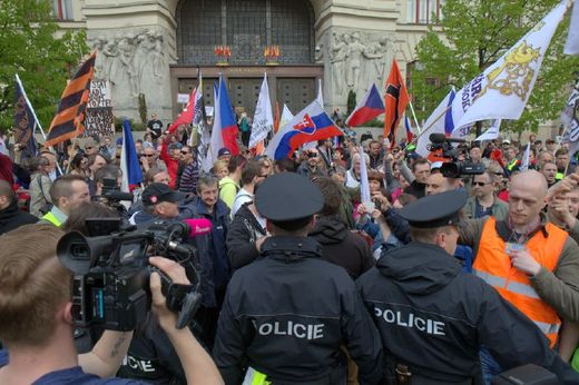 Momentka z demonstrace.