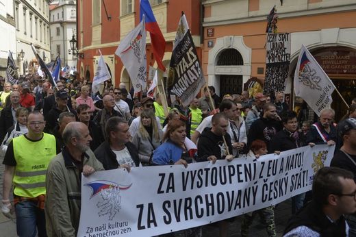 Momentka z demonstrace.