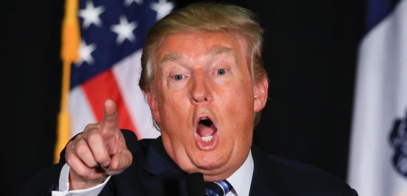 Donald Trump při jednom ze svých projevů Donald Trump při jednom ze svých projevů