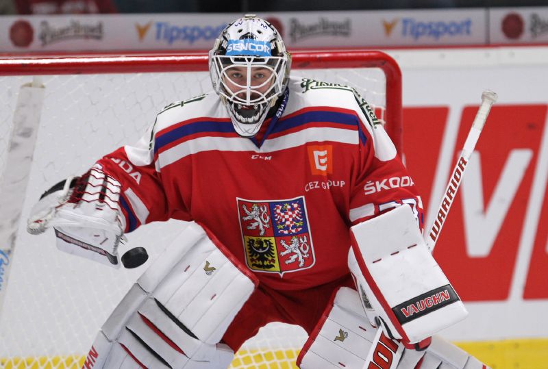 Gólman Pavel Francouz. 