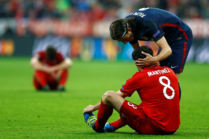 Atlético Madrid vyřadilo v semifinále Bayern Mnichov.