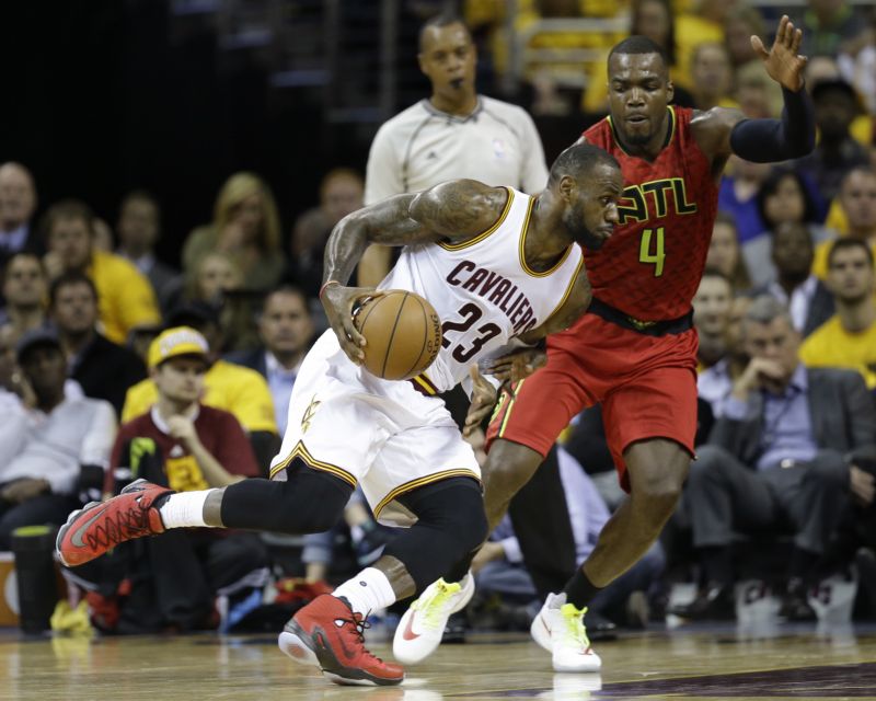 Momentka ze zápasu Clevelandu proti Atlantě.