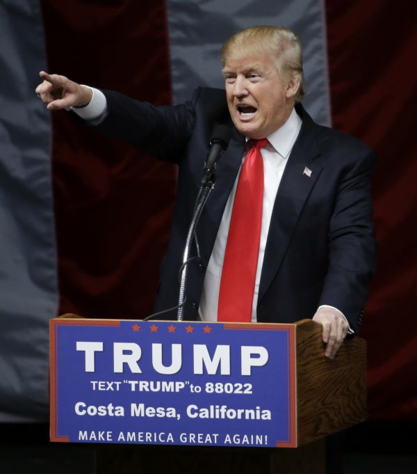 Republikánský prezidentský kandidát Donald Trump.
