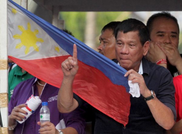 Rodrigo Duterte, favorit filipínských prezidentských voleb.