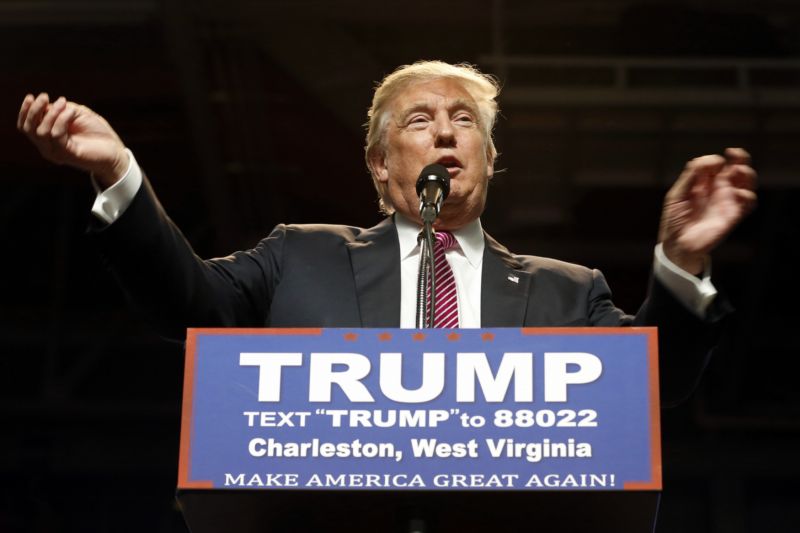 Republikánský prezidentský kandidát Donald Trump.