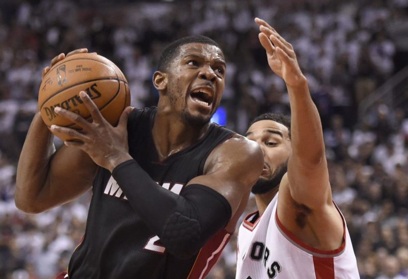 Momentka ze zápasu Toronta s Miami.