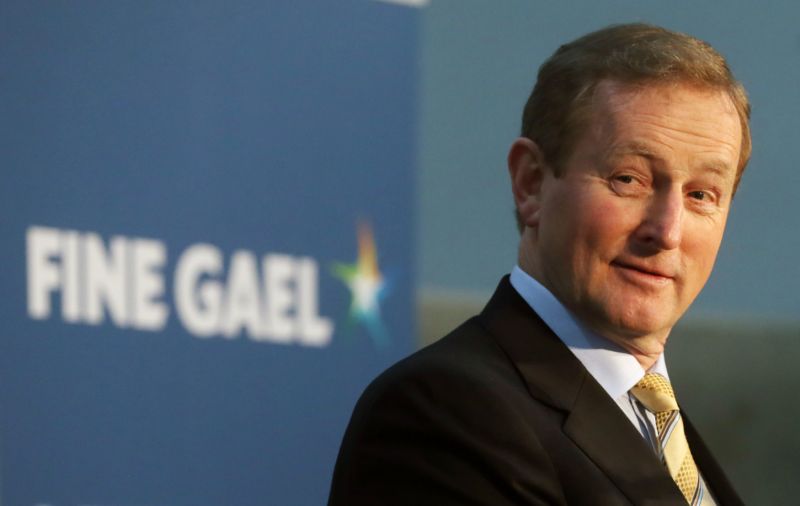 Lídr vládnoucí strany Fine Gael Enda Kenny. Lídr vládnoucí strany Fine Gael Enda Kenny.
