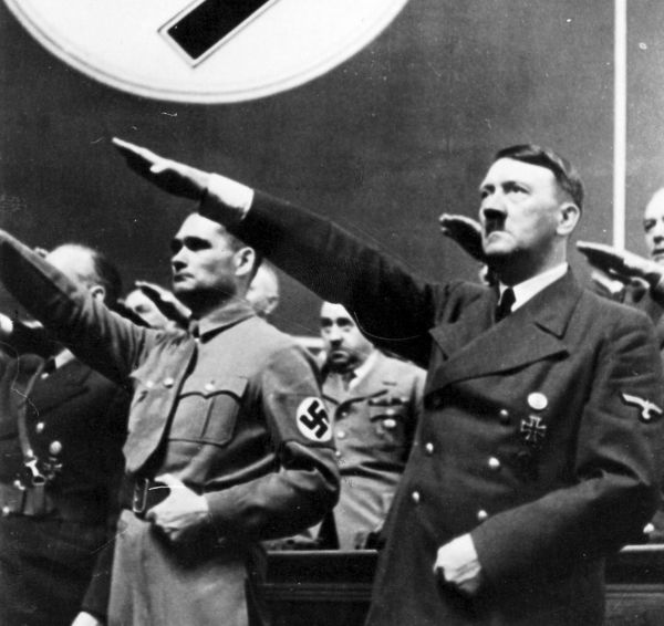 Rudolf Hess spolu s Adolfem Hitlerem.