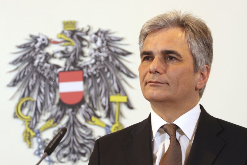Bývalý rakouský kancléř Werner Faymann. Bývalý rakouský kancléř Werner Faymann.