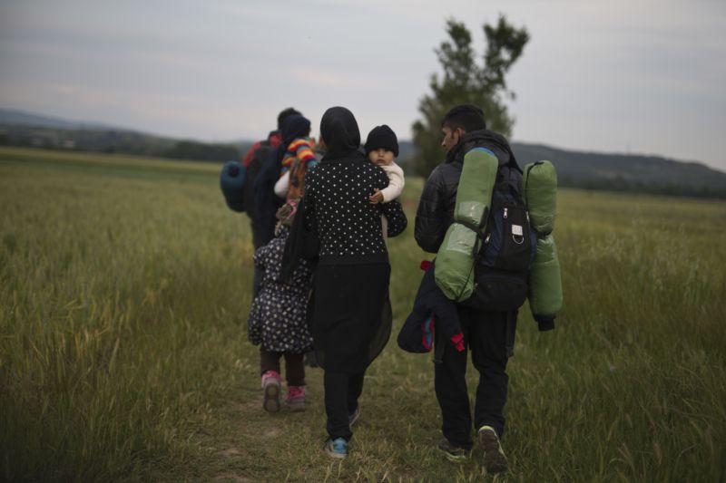 Migranti v Řecku.