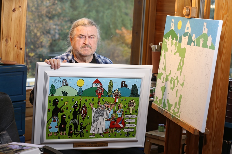 František Ringo Čech se věnuje spoustě činností, jednou z nich je i malování obrazů.