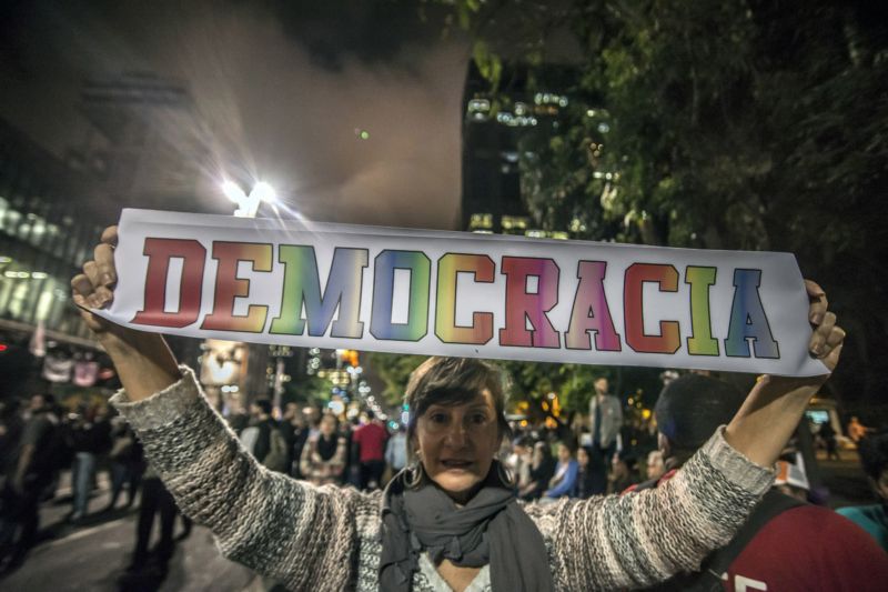 Demonstrace v brazilském Sao Paulu.