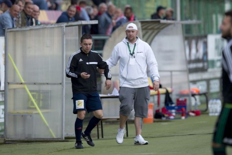 Marek Pilný v zápase Příbram-Slavia.