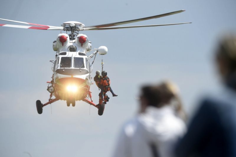 Na show byla k vidění i ukázka práce pilotů integrovaného záchranného systému.