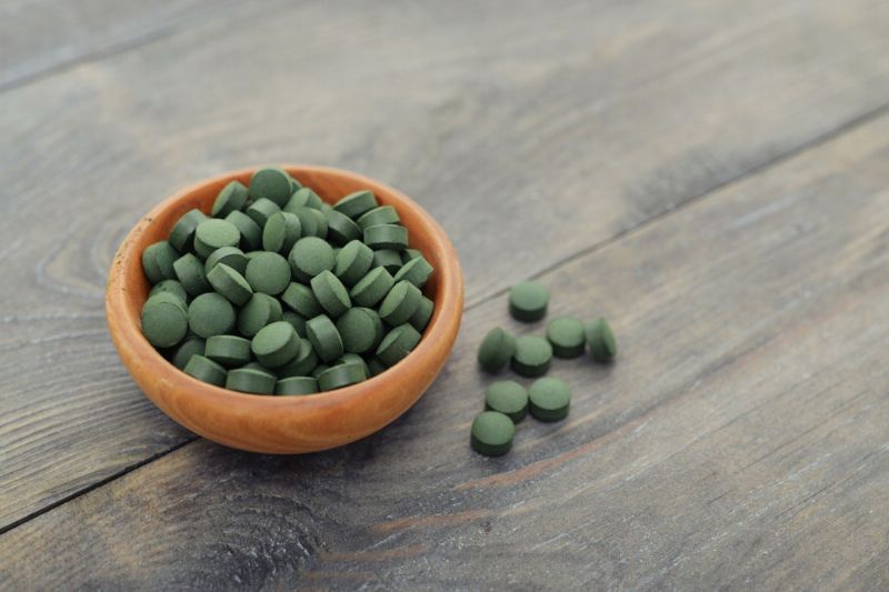 Spirulina v tabletkách. 