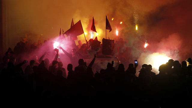 Protesty v Makedonii. Protesty v Makedonii.