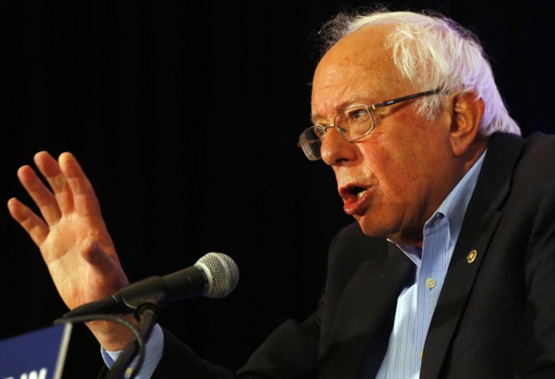 Kandidát do Bílého domu Bernie Sanders.