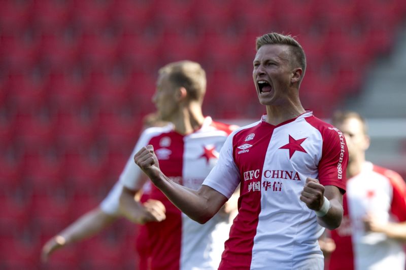 Radost fotbalistů Slavie