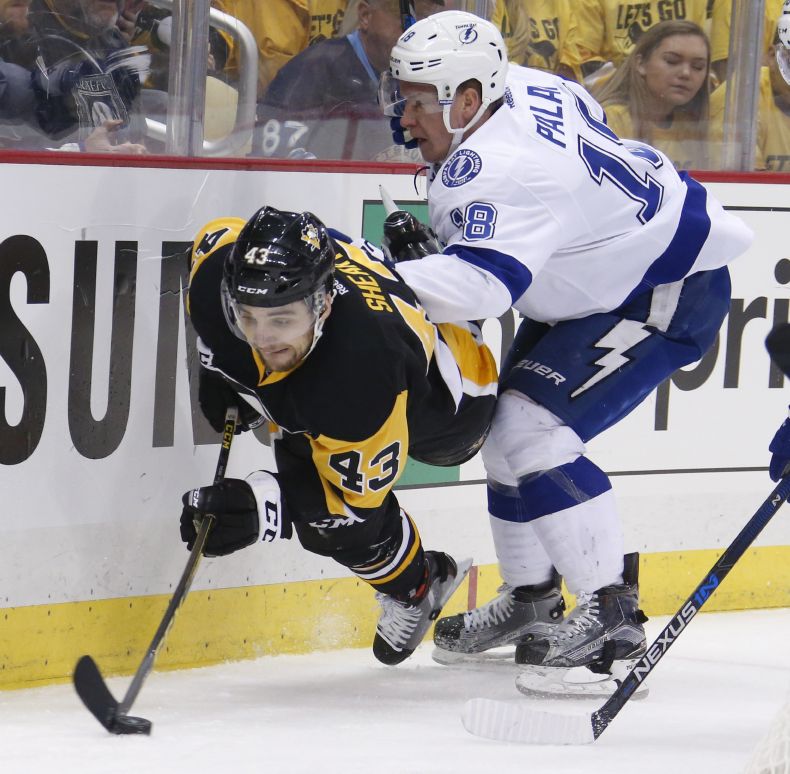 Ondřej Palát v duelu proti Pittsburghu.