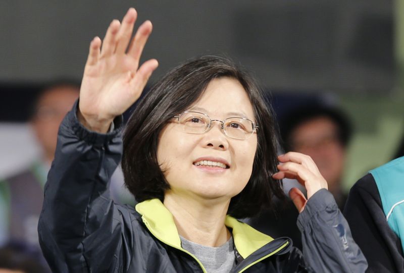 Nová tchajwanská prezidentka Cchaj Jing-wen. Nová tchajwanská prezidentka Cchaj Jing-wen.