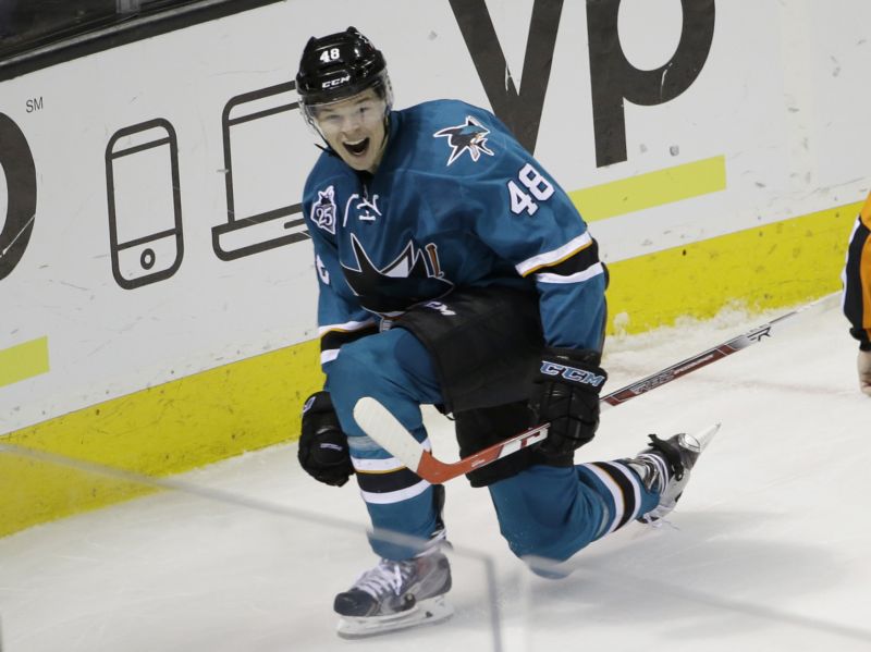 Útočník San Jose Tomáš Hertl. Útočník San Jose Tomáš Hertl.