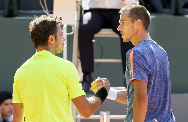 Petr Rosol se Stanislasem Wawrinkou. 
