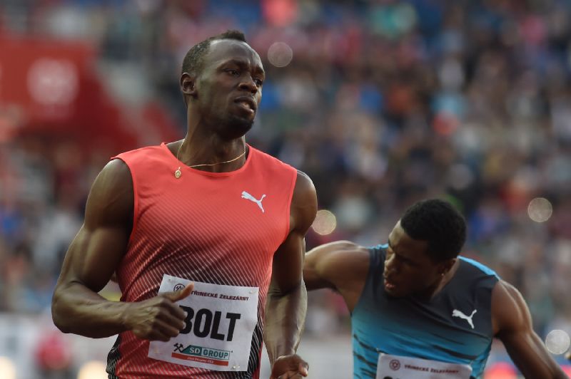 Sprinter Usain Bolt byl v Ostravě bezkonkurenční. 
