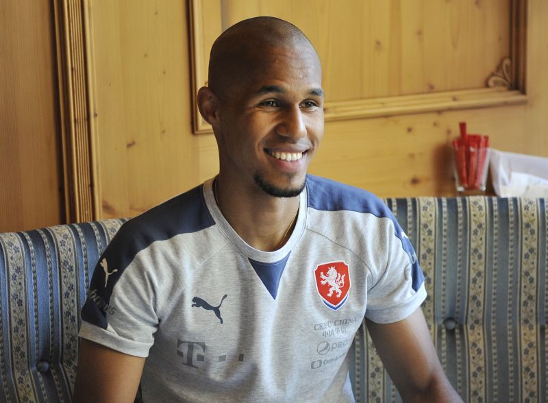 Theodor Gebre Selassie na soustředění české fotbalové reprezentace