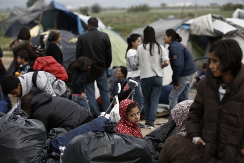 Migranti v Řecku.