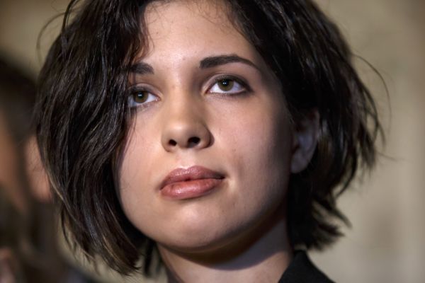 Naděžda Tolokonnikovová, frontmanka ruské kapely Pussy Riot.