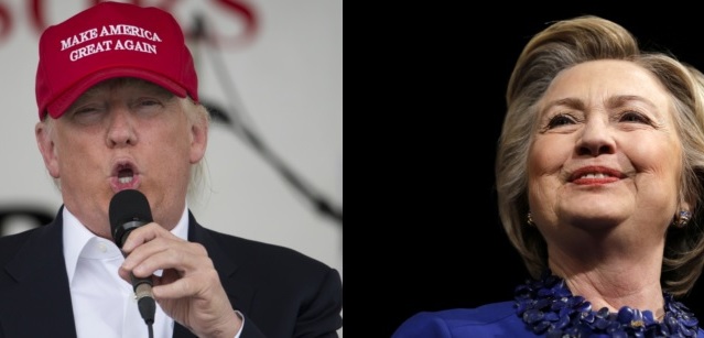 Pravděpodobní kandidáti do Bílého domu. Donald Trump a Hillary Clintonová.