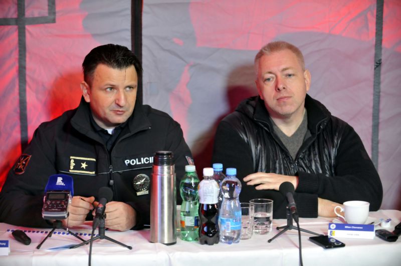 Policejní prezident Tomáš Tuhý a ministr vnitra Milan Chovanec. 