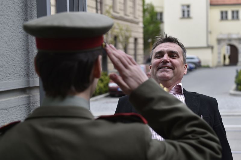 Brněnský primátor Petr Vokřál při akci Rok smíření.