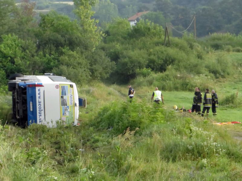 Autobus po nehodě v Srbsku. Autobus po nehodě v Srbsku.