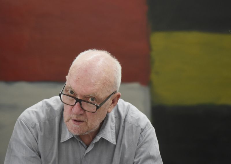 Malíř Sean Scully. Malíř Sean Scully.