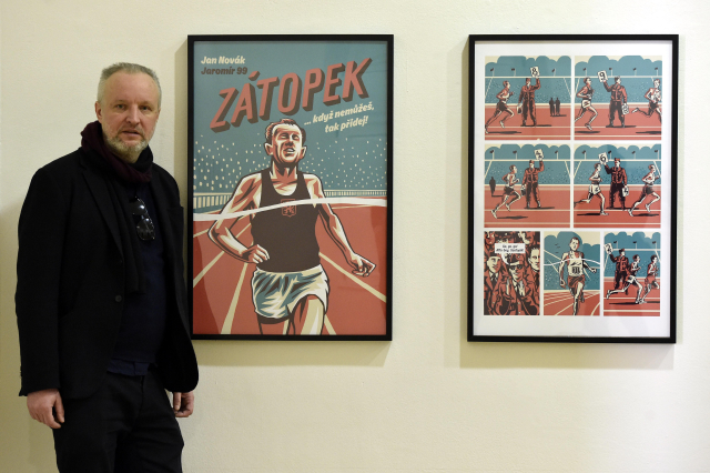 Jaromír 99 a jeho výstava komiksových panelů. Jaromír 99 a jeho výstava komiksových panelů.