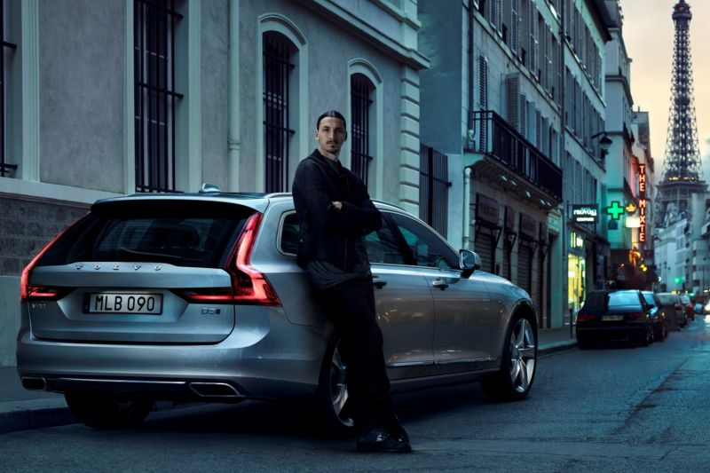 Hvězdný Zlatan Ibrahimovič a nové Volvo V90.
