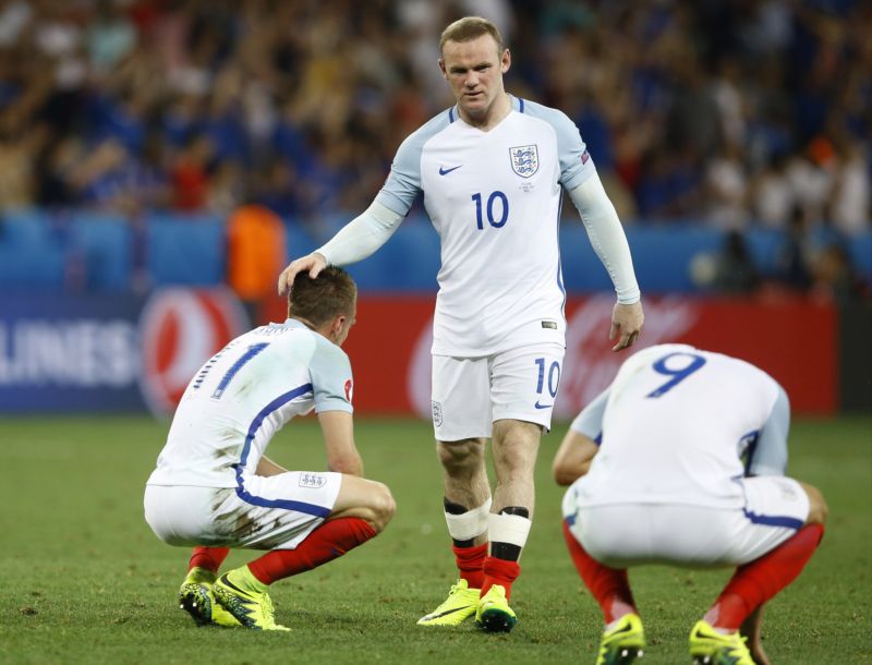 Wayne Rooney se spoluhráči.